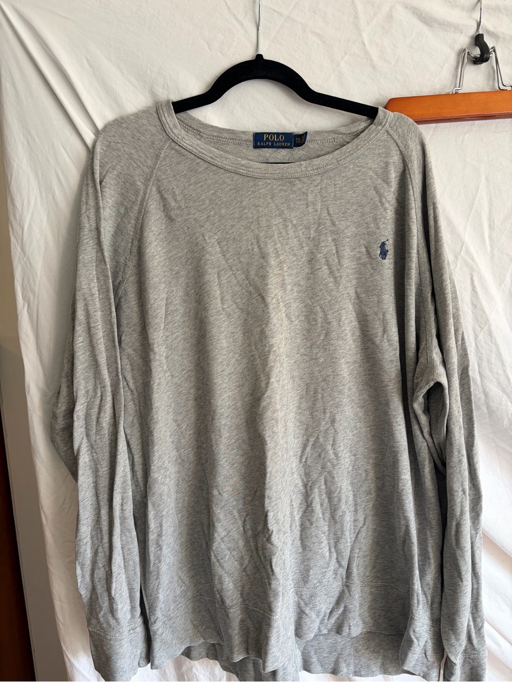 Ralph Lauren Light Gray Long-Sleeve Crew Sweatshirt